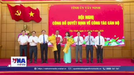 Tây Ninh trao quyết định về công tác cán bộ