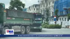 Xe chở đất thải có dấu hiệu cơi nới thành thùng trên Quốc lộ 5