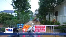 Xử lý nhanh hố sụt lún nguy hiểm trên đường liên xã ở Quảng Trị
