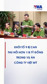Khởi tố 9 bị can, thu hồi hơn 118 tỷ đồng trong vụ án Công ty Việt Mỹ