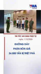 Tin tức an ninh trật tự ngày 1/10: Triệt phá đường dây 24.000 tấn phân bón giả