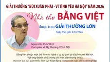 Nhà thơ Bằng Việt được trao Giải thưởng Lớn - Vì tình yêu Hà Nội