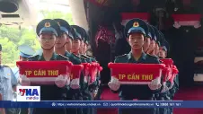Quân khu 9 vận chuyển 15.072 mẫu hài cốt liệt sĩ  từ sân bay Cần Thơ