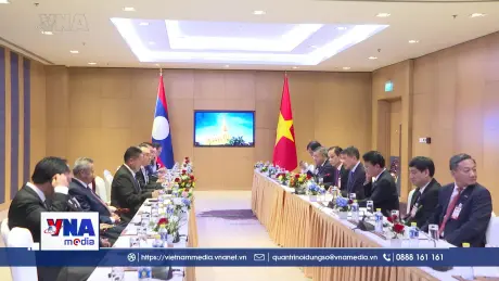 Thủ tướng Lê Minh Hưng tiếp Phó Chủ tịch Trung ương Mặt trận Lào xây dựng đất nước và Chủ tịch Hội Hữu nghị Lào - Việt Nam