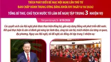 Hội nghị lần thứ tư BCH TW khóa XIV: Tổng Bí thư, Chủ tịch nước Tô Lâm đề nghị tập trung 3 nhiệm vụ