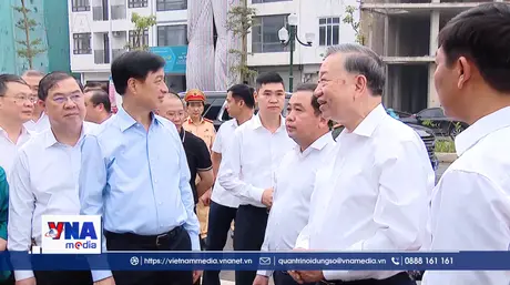 Tổng Bí thư, Chủ tịch nước Tô Lâm kiểm tra tiến độ thi công dự án trọng điểm của Thủ đô
