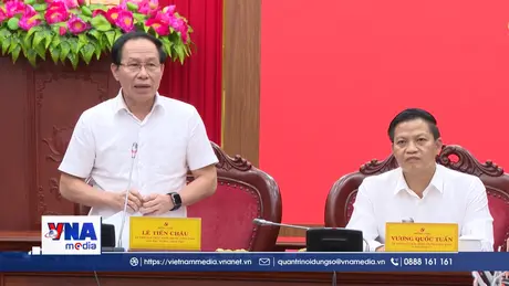 Phó Thủ tướng Lê Tiến Châu làm việc với Ban thường vụ Tỉnh uỷ Quảng Trị