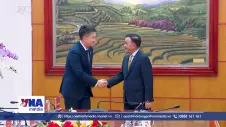 Thường trực Ban Bí thư Trần Cẩm Tú tiếp Bí thư Đoàn Thanh niên Nhân dân Cách mạng Lào