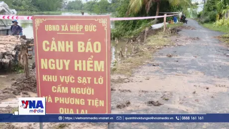 Đồng Tháp khắc phục vụ sạt lở nghiêm trọng trên huyện lộ 54C