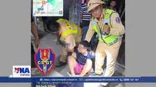 Cảnh sát giao thông bắt 1 trong 4 phạm nhân trốn Trại giam A2