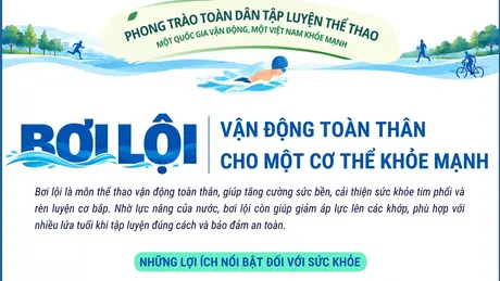 Bơi lội - vận động toàn thân cho một cơ thể khỏe mạnh