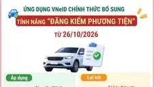 Ứng dụng VNeID chính thức bổ sung tính năng “Đăng kiểm phương tiện” từ ngày 26/10/2026
