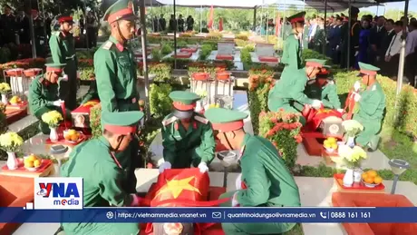 Tiễn đưa 25 hài cốt liệt sĩ về an nghỉ tại Nghĩa trang liệt sĩ Ninh Thuận
