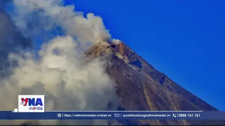 Núi lửa Mayon ở miền bắc Philippines 